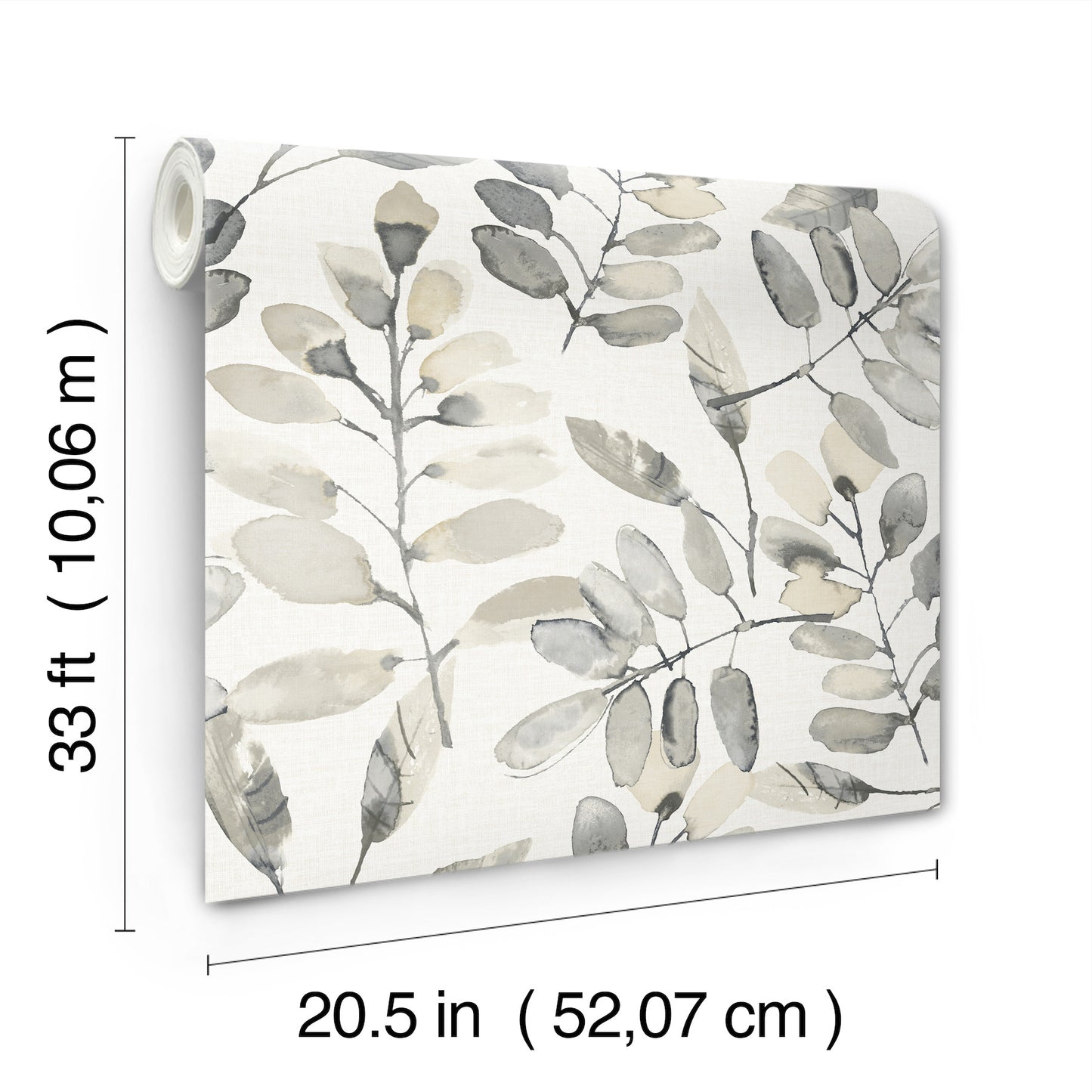 York Wallcoverings Chesapeake Pinnate Charcoal Leaves Wallpaper Botanical Traditional Charcoal  Wallpaper - 4169-13910