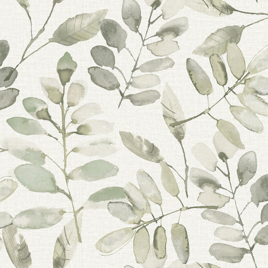 York Wallcoverings Chesapeake Pinnate Green Leaves Wallpaper Botanical Traditional Green  Wallpaper - 4169-13911