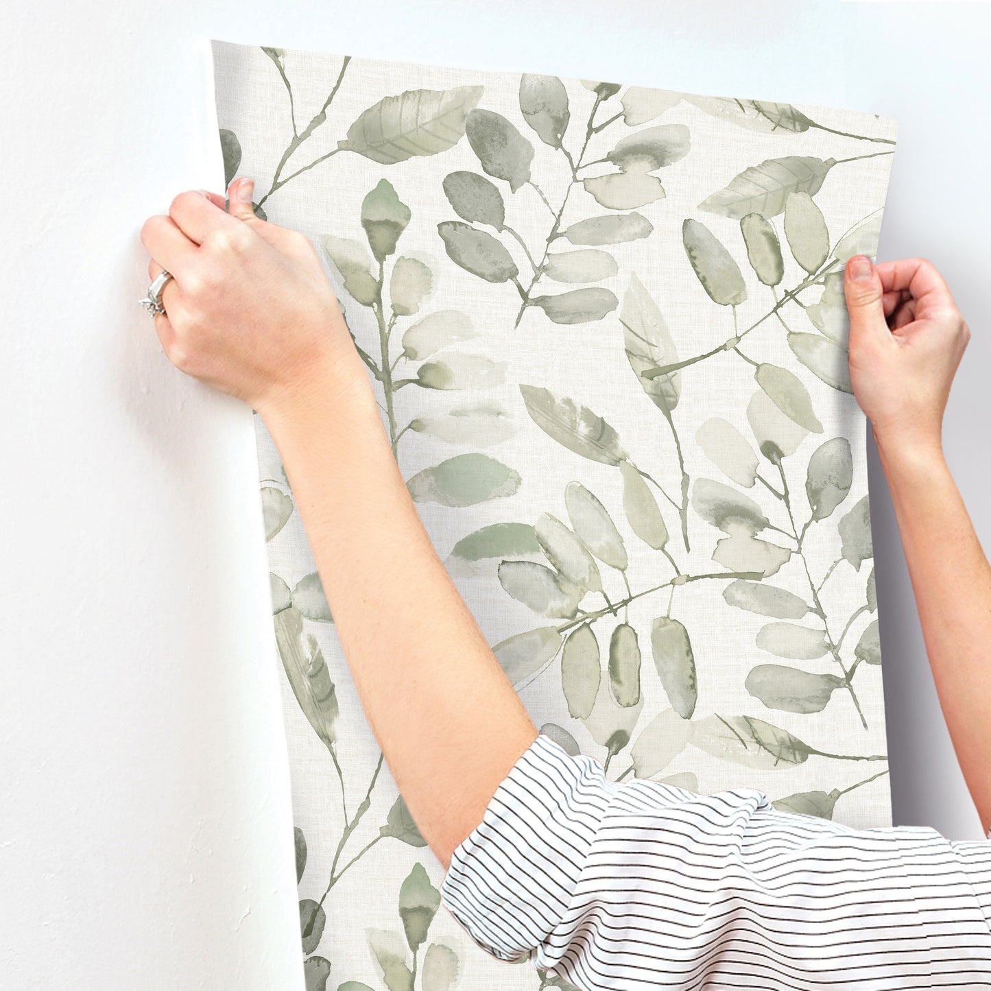 York Wallcoverings Chesapeake Pinnate Green Leaves Wallpaper Botanical Traditional Green  Wallpaper - 4169-13911