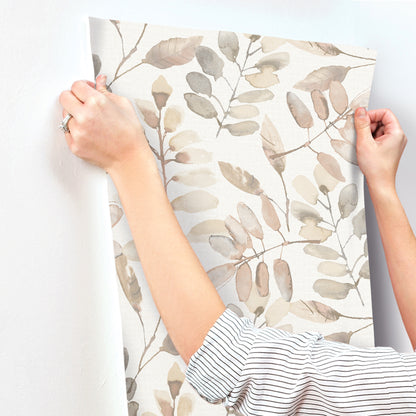 York Wallcoverings Chesapeake Pinnate Salmon Leaves Wallpaper Botanical Traditional Salmon  Wallpaper - 4169-13912