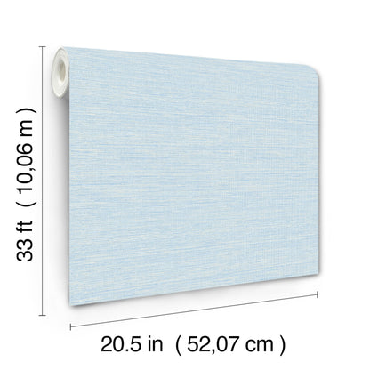 York Wallcoverings Chesapeake Agave Sky Blue Faux Grasscloth Wallpaper Graphics Transitional Sky Blue  Wallpaper - 4169-24283