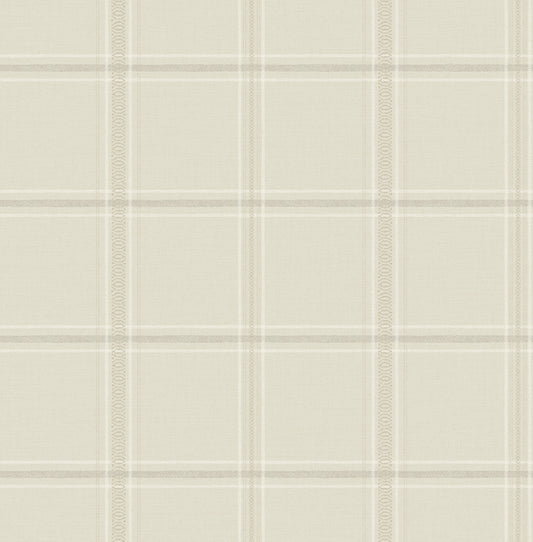 York Wallcoverings Chesapeake Auberge Ivory Plaid Wallpaper Graphics Farmhouse Ivory  Wallpaper - 4169-27607