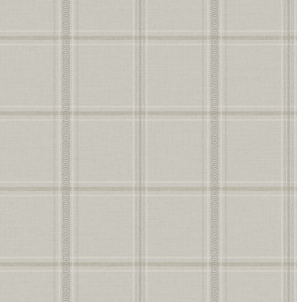 York Wallcoverings Chesapeake Auberge Taupe Plaid Wallpaper Graphics Farmhouse Taupe  Wallpaper - 4169-27608