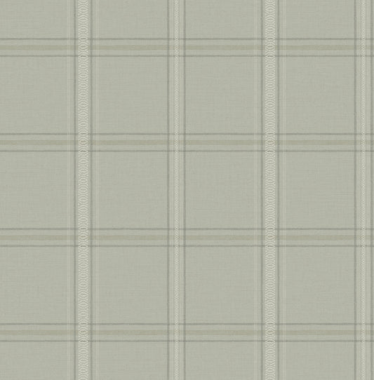 York Wallcoverings Chesapeake Auberge Sage Plaid Wallpaper Graphics Farmhouse Sage  Wallpaper - 4169-27609