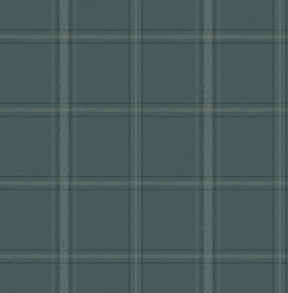 York Wallcoverings Chesapeake Auberge Teal Plaid Wallpaper Graphics Farmhouse Teal  Wallpaper - 4169-27610