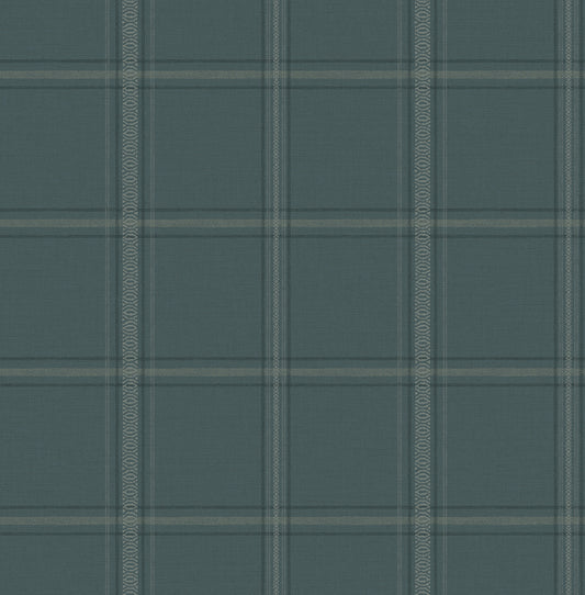 York Wallcoverings Chesapeake Auberge Teal Plaid Wallpaper Graphics Farmhouse Teal  Wallpaper - 4169-27610
