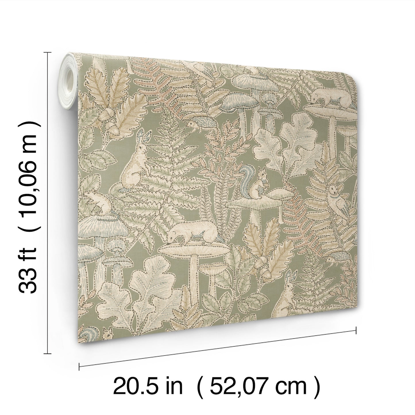 York Wallcoverings Chesapeake Holt Sage Woodland Wallpaper Animals Whimsical Sage  Wallpaper - 4169-83100
