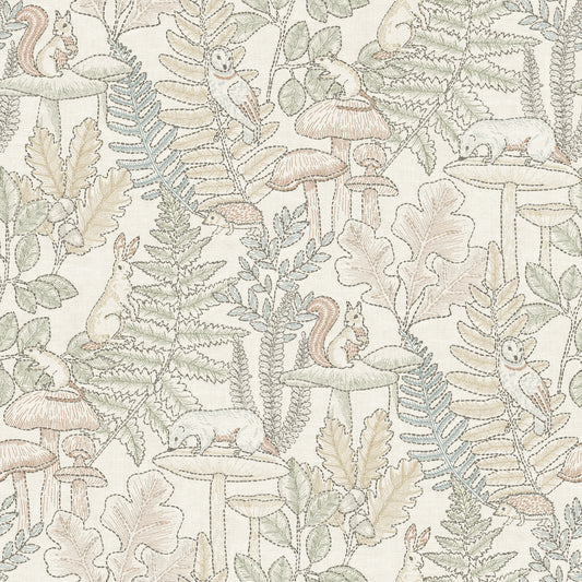 York Wallcoverings Chesapeake Holt Pastel Woodland Wallpaper Animals Whimsical Pastel  Wallpaper - 4169-83101