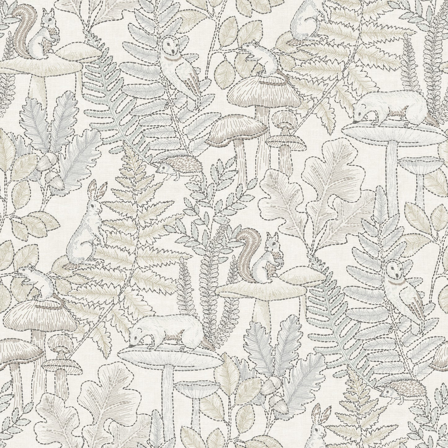 York Wallcoverings Chesapeake Holt Neutral Woodland Wallpaper Animals Whimsical Neutral  Wallpaper - 4169-83103