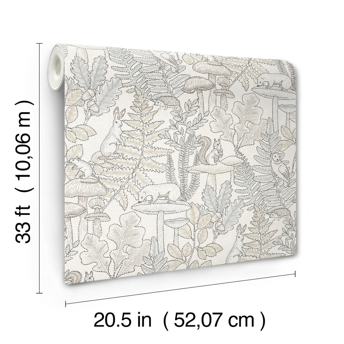 York Wallcoverings Chesapeake Holt Neutral Woodland Wallpaper Animals Whimsical Neutral  Wallpaper - 4169-83103