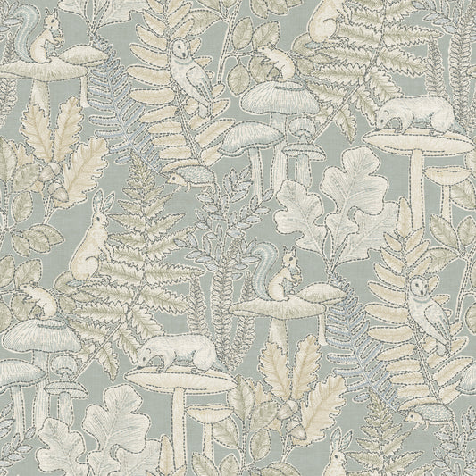York Wallcoverings Chesapeake Holt Seafoam Woodland Wallpaper Animals Whimsical Seafoam  Wallpaper - 4169-83104