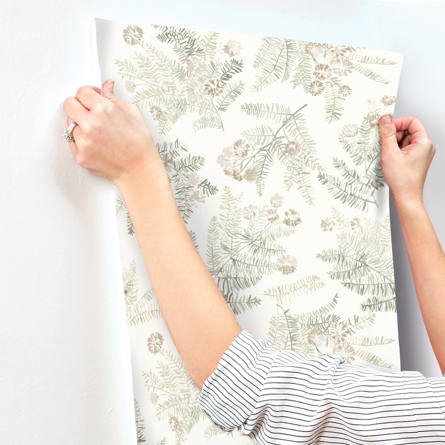 York Wallcoverings Chesapeake Frith Green Botanical Wallpaper Botanical Farmhouse Green  Wallpaper - 4169-83105