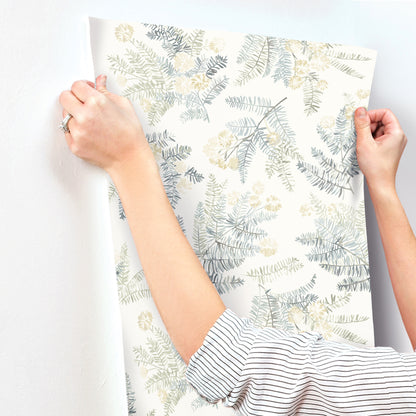 York Wallcoverings Chesapeake Frith Sea Green Botanical Wallpaper Botanical Farmhouse Sea Green  Wallpaper - 4169-83106