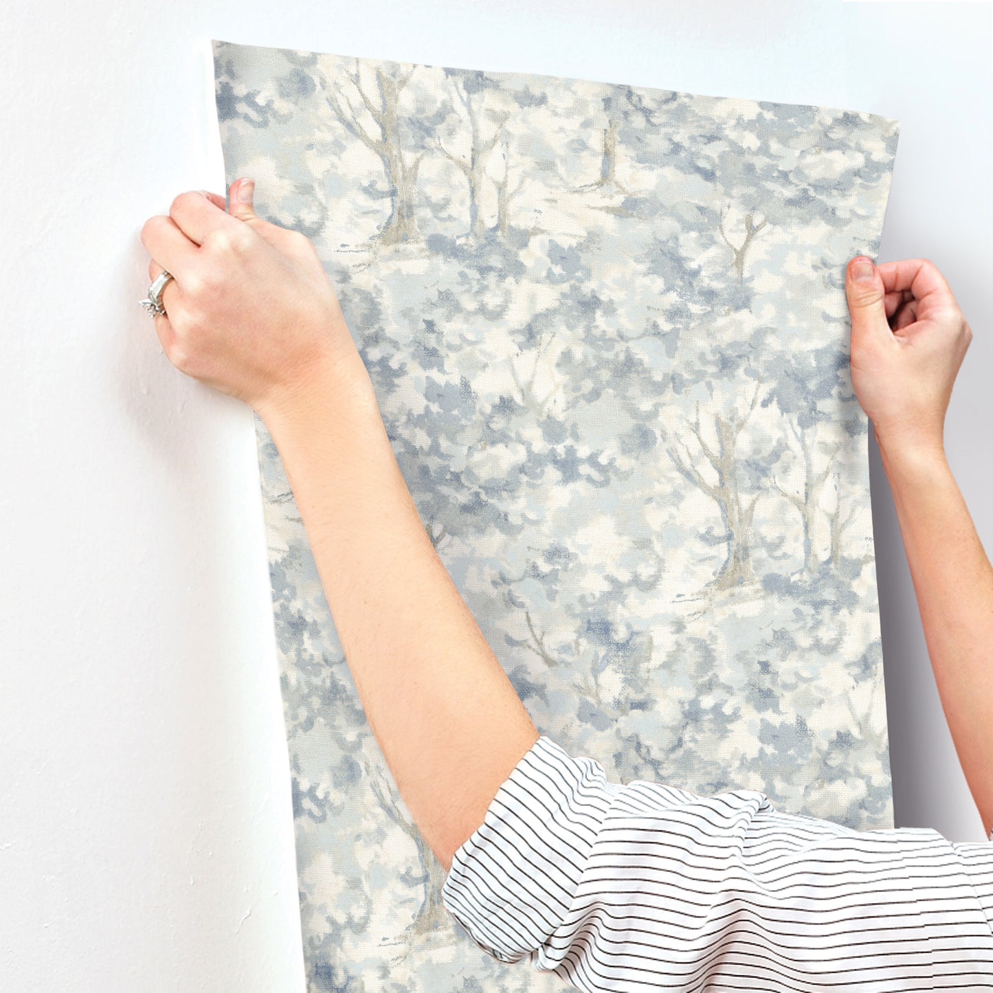 York Wallcoverings Chesapeake Thicket Blue Forest Wallpaper Woods & Forests Transitional Blue  Wallpaper - 4169-83108