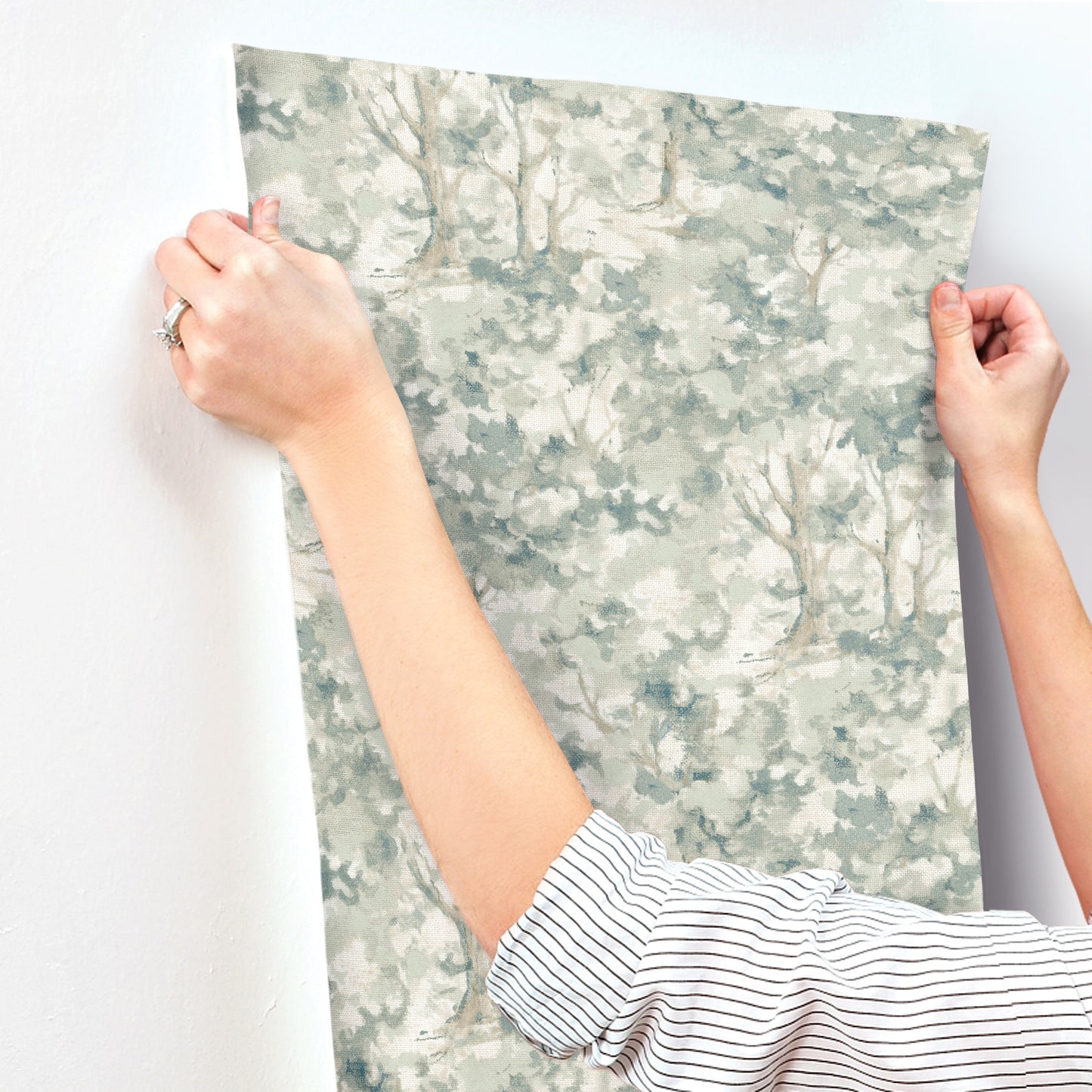 York Wallcoverings Chesapeake Thicket Teal Forest Wallpaper Woods & Forests Transitional Teal  Wallpaper - 4169-83111