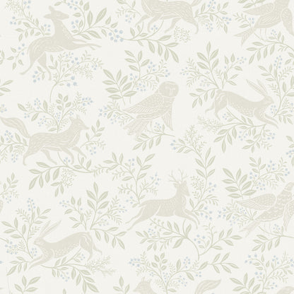 York Wallcoverings Chesapeake Revelry White Forest Frolic Wallpaper Animals Transitional White  Wallpaper - 4169-83113