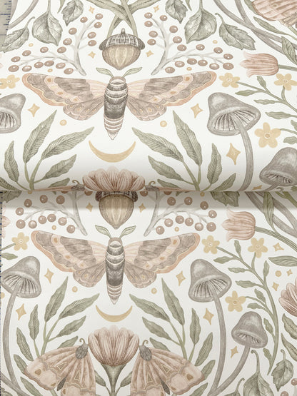 York Wallcoverings Chesapeake Mystic Moth Blush Forest Magic Wallpaper Animals Eclectic Blush  Wallpaper - 4169-83119