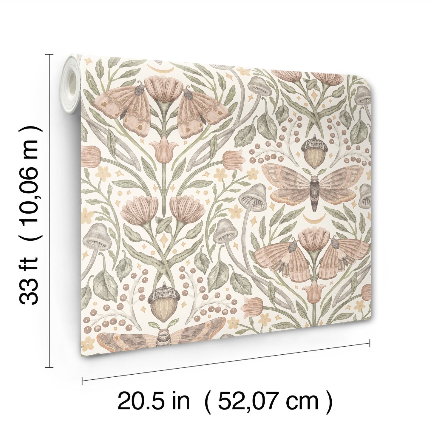 York Wallcoverings Chesapeake Mystic Moth Blush Forest Magic Wallpaper Animals Eclectic Blush  Wallpaper - 4169-83119