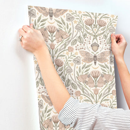 York Wallcoverings Chesapeake Mystic Moth Blush Forest Magic Wallpaper Animals Eclectic Blush  Wallpaper - 4169-83119