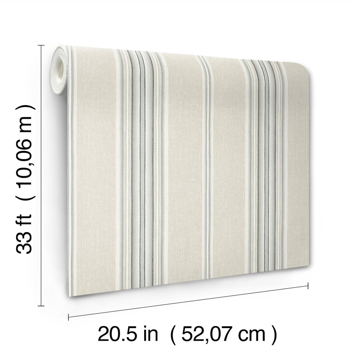 York Wallcoverings Chesapeake Calvados Turquoise Linen Stripe Wallpaper Graphics Farmhouse Turquoise  Wallpaper - 4169-83122