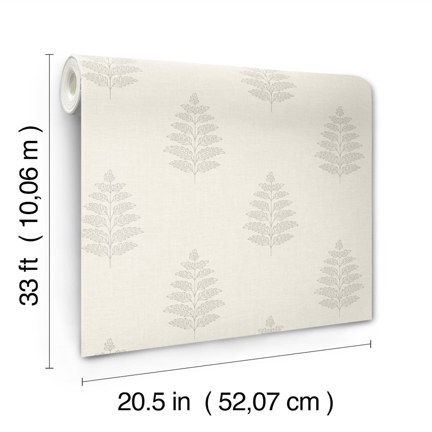 York Wallcoverings Chesapeake Frond Cream Leaf Wallpaper Botanical Farmhouse Cream  Wallpaper - 4169-83125