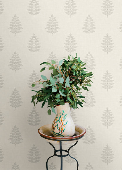 York Wallcoverings Chesapeake Frond Cream Leaf Wallpaper Botanical Farmhouse Cream  Wallpaper - 4169-83125