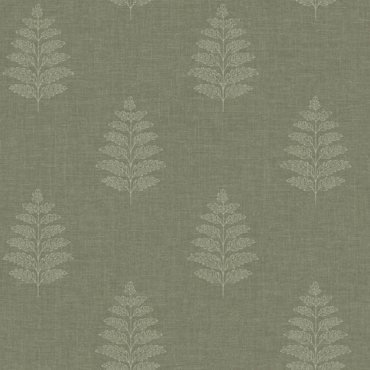 York Wallcoverings Chesapeake Frond Dark Green Leaf Wallpaper Botanical Farmhouse Dark Green  Wallpaper - 4169-83126
