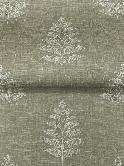 York Wallcoverings Chesapeake Frond Dark Green Leaf Wallpaper Botanical Farmhouse Dark Green  Wallpaper - 4169-83126