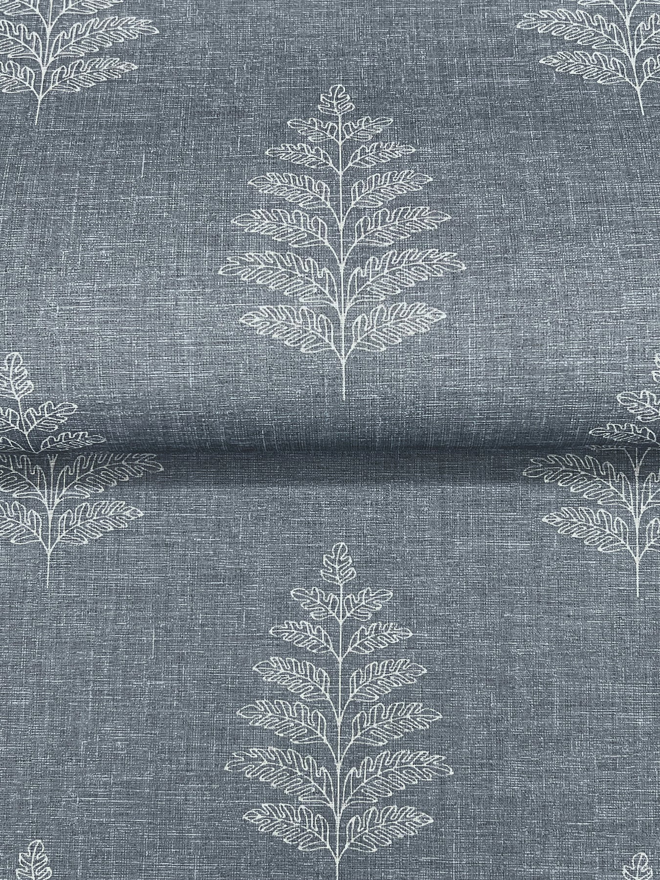 York Wallcoverings Chesapeake Frond Denim Leaf Wallpaper Botanical Farmhouse Denim  Wallpaper - 4169-83127