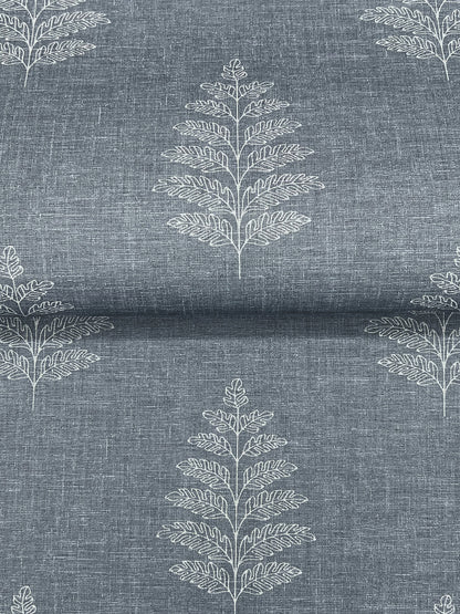 York Wallcoverings Chesapeake Frond Denim Leaf Wallpaper Botanical Farmhouse Denim  Wallpaper - 4169-83127
