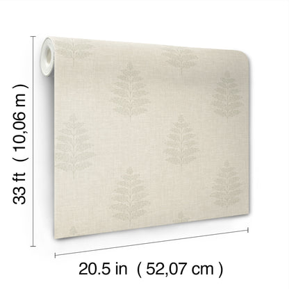 York Wallcoverings Chesapeake Frond Beige Leaf Wallpaper Botanical Farmhouse Beige  Wallpaper - 4169-83129