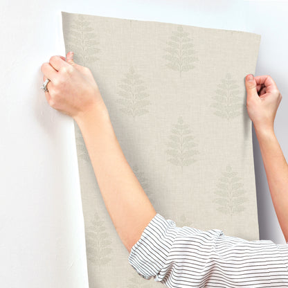 York Wallcoverings Chesapeake Frond Beige Leaf Wallpaper Botanical Farmhouse Beige  Wallpaper - 4169-83129