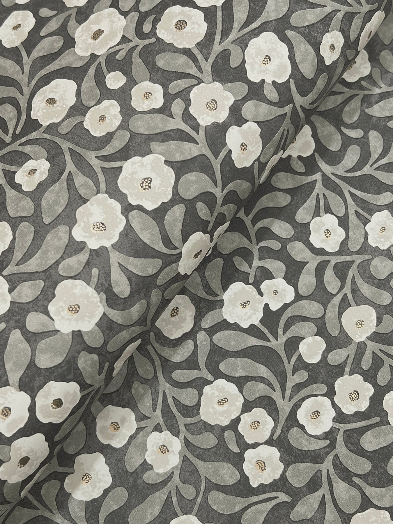 York Wallcoverings Chesapeake Poppy Trail Black Floral Wallpaper Botanical Farmhouse Black  Wallpaper - 4169-83133