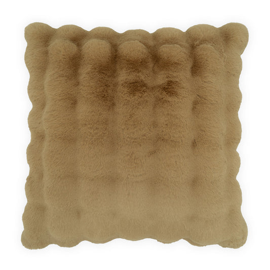 D.V. KAP HOME   24" x 24" Affair Pillow - Butterscotch Faux Fur, Solid    - 4169-B-2424