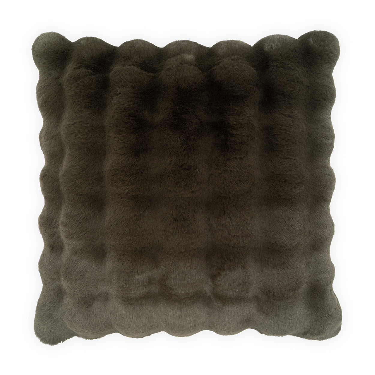 D.V. KAP HOME   24" x 24" Affair Pillow - Espresso Faux Fur, Solid    - 4169-E-2424