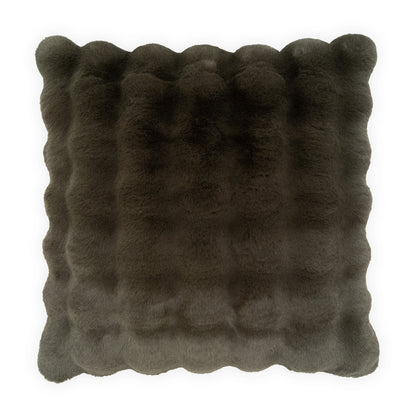 D.V. KAP HOME   24" x 24" Affair Pillow - Espresso Faux Fur, Solid    - 4169-E-2424