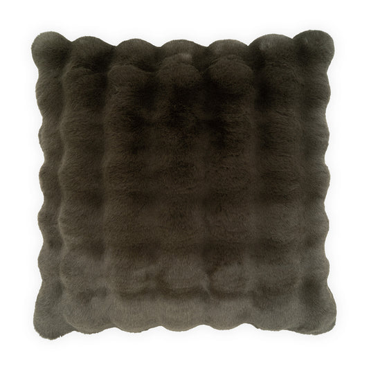 D.V. KAP HOME   24" x 24" Affair Pillow - Espresso Faux Fur, Solid    - 4169-E-2424