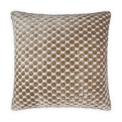 D.V. KAP HOME   24" x 24" Dance Pillow - Linen Circular - Dots    - 4172-L-2424