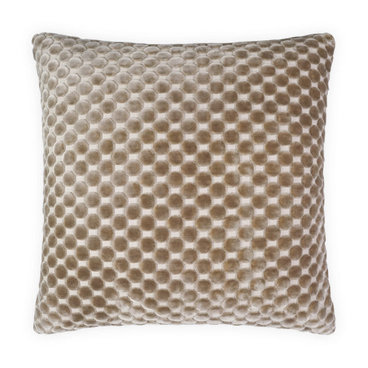 D.V. KAP HOME   24" x 24" Dance Pillow - Linen Circular - Dots    - 4172-L-2424
