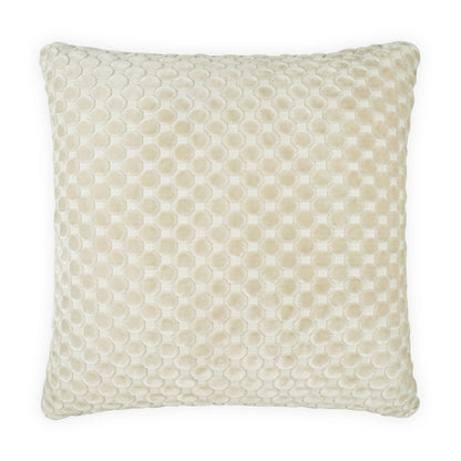 D.V. KAP HOME   24" x 24" Dance Pillow - White Circular - Dots    - 4172-W-2424