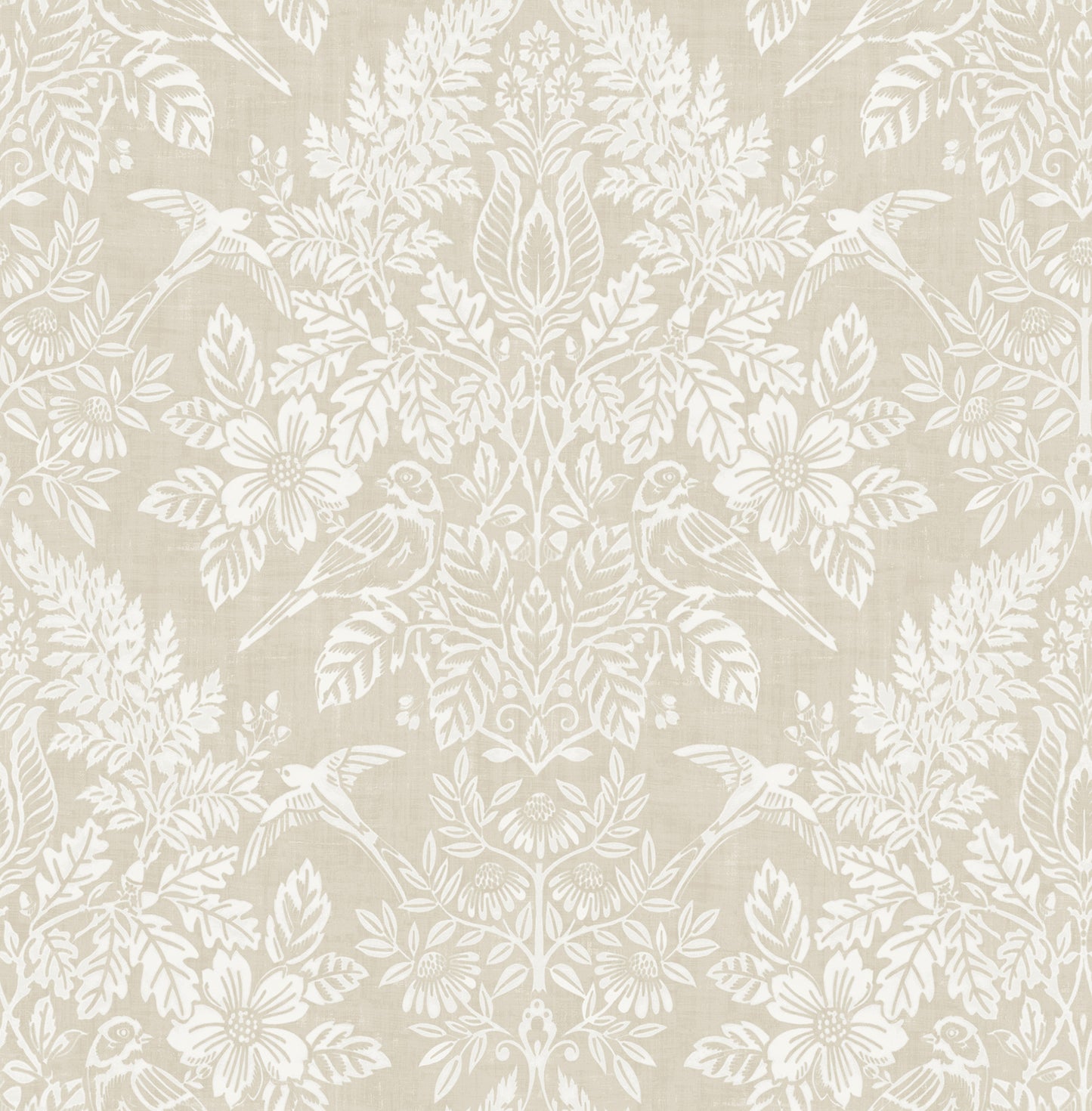 York Wallcoverings A-Street Prints Finch Neutral Woodland Damask Wallpaper Animals Modern Neutral  Wallpaper - 4173-27621