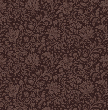 York Wallcoverings A-Street Prints Hague Burgundy Floral Trail Wallpaper Botanical Traditional Burgundy  Wallpaper - 4173-27627