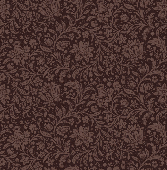 York Wallcoverings A-Street Prints Hague Burgundy Floral Trail Wallpaper Botanical Traditional Burgundy  Wallpaper - 4173-27627