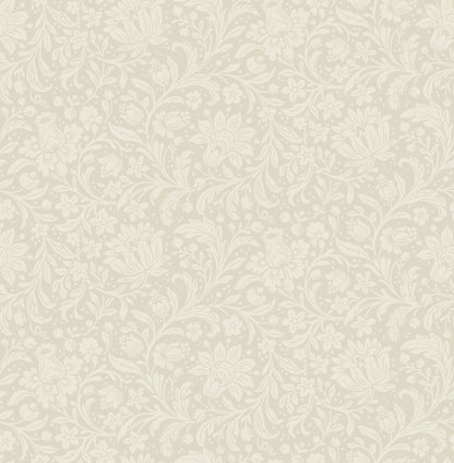 York Wallcoverings A-Street Prints Hague Ivory Floral Trail Wallpaper Botanical Traditional Ivory  Wallpaper - 4173-27629