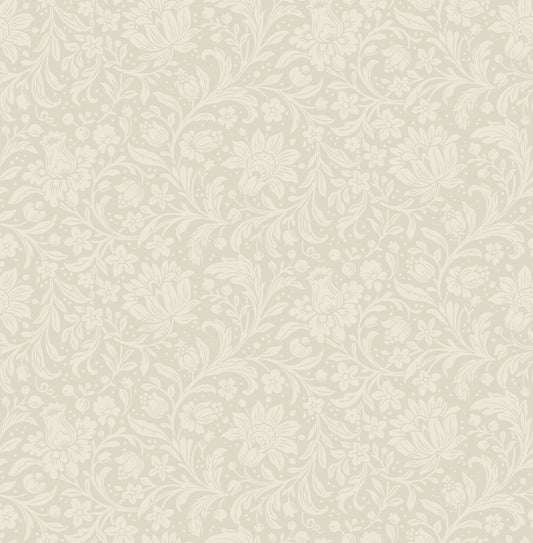 York Wallcoverings A-Street Prints Hague Ivory Floral Trail Wallpaper Botanical Traditional Ivory  Wallpaper - 4173-27629