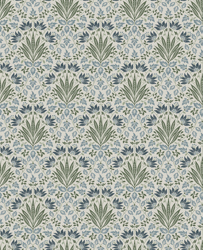York Wallcoverings A-Street Prints Woodbury Blue Floral Damask Wallpaper Botanical Traditional Blue  Wallpaper - 4173-27632