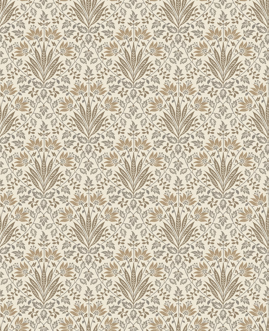 York Wallcoverings A-Street Prints Woodbury Brown Floral Damask Wallpaper Botanical Traditional Brown  Wallpaper - 4173-27633
