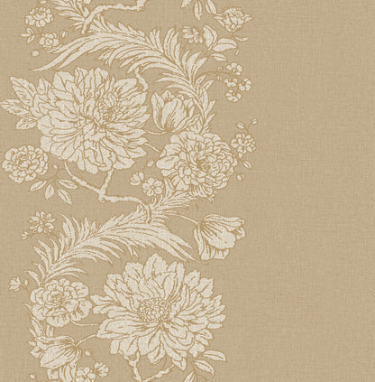 York Wallcoverings A-Street Prints Gisela Neutral Floral Columns Wallpaper Botanical Farmhouse Neutral  Wallpaper - 4173-27640