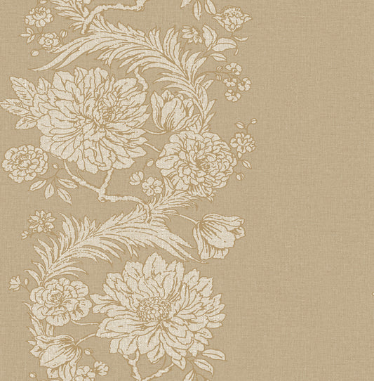 York Wallcoverings A-Street Prints Gisela Neutral Floral Columns Wallpaper Botanical Farmhouse Neutral  Wallpaper - 4173-27640