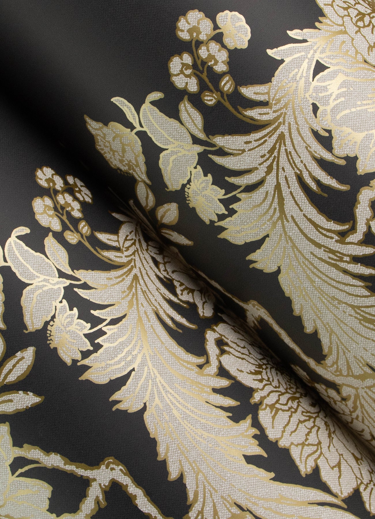 York Wallcoverings A-Street Prints Gisela Black Floral Columns Wallpaper Botanical Farmhouse Black  Wallpaper - 4173-27641